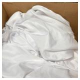 White Fabric Scrap Lot Assorted Sizes for Crafts