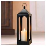 SUJUN Black Metal Lantern Decor 21.2H