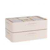 CYhom Under Bed Storage Bins Beige 2pk