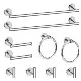 Cilee 10pc Chrome Bath Hardware Set