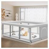 Jaobeem Large Baby Playard 74x50 Grey