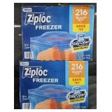 2- Ziploc Quart size freezer bags 216 count each