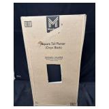 Square Tall Planter, Onyx Black
