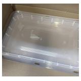 60 Quart Clear Storage Tote, 17.2' D x 25.7' W x