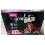 74ct. Box of Goodnites Size XS Nighttime