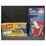 2-Glad All purpose sealing wrap 280sq ft, Ziploc