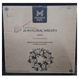 Floral Wreath 26in Lemon