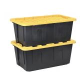 40 Gallon Heavy-Duty Black and Yellow Storage