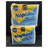 2- 1200ct. Bags of Napkins