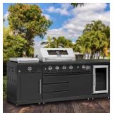 (MSRP: $2,999) THOR Kitchen 3-Piece Black Outdoor