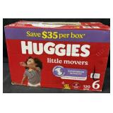 120ct. Box of Huggies Little Movers Size 6