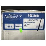 50ct. Box of Alliance Thermal POS Rolls