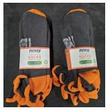 2- 3 pack of Now Organic No Show socks. Large Men