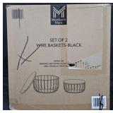 Wire Baskets set of 2. Black