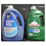 Liquid dish soap 100oz. Cascade complete 125oz
