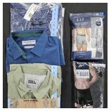 Men's size Large shirts and boxer briefs. New w/