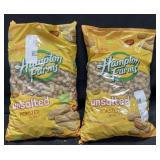 2 - 5lb Hampton Farms unsalted roasted peanuts