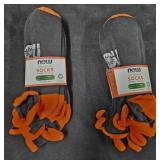 2- 3 pack of Now Organic No Show socks. Large Men