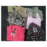 Women's size X-Large blazer, sweaters, shirts.