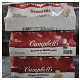 2- Campbell's Cream of Chicken soup 8 cans each.