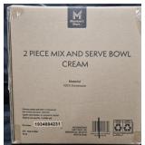 Stoneware mixing and serve bowl