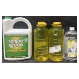 Simple green 140oz, 2- pinesol 60oz, Mr.Clean