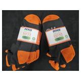 2- 3 pack of Now Organic No Show socks. Small Men