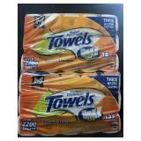 2-Paper towels 15 mega rolls each