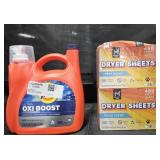 Tide laundry detergent 128oz. Dryer sheets 480