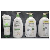 2- Aveeno body wash 33oz each. Aveeno lotion