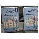 2- Secret stick deodorant 5 count each