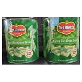 2- Del Monte cut green beans 101oz each