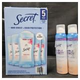 Secret powder fresh deodorant 5 count. 2- Secret