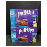 2- 128ct. Boxes of Huggies Pull Ups Size 2T/3T