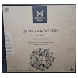 Floral Butterfly Wreath 26'