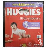 Huggies Little Movers size 3 diapers 192 count