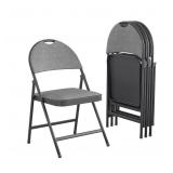 COSCO SmartFold Padded Fabric Folding Chair, 4pk