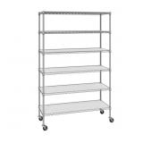 6-Tier NSF Heavy Duty Wire Shelving, 47.75' W x