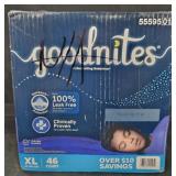 Goodnites Bed Wetting underwear size XLb46 count