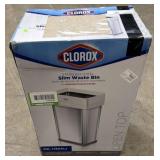 Clorox 13Gal. Stainless Steel Slim Waste Bin