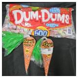 Dum Dums suckers 500 count. 2- Reeses pieces 1lb