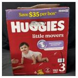 192ct. Box of Huggies Little Movers Size 3