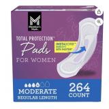 Total Protection Pads for Women, Moderate