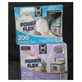 Power Flex 13 gallon trash bags. 200 count box