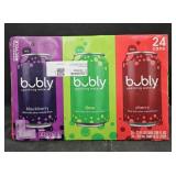 Bubly sparkling water 24 count variety pack 12oz