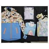 Girl's size 6/7 rain jacket, shirts and dresses.