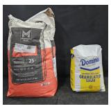 Wheat Flour 25lb. Domino Sugar 10lb
