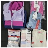 Girl's size 7/8 Champion jacket, underwear,