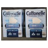 2- Cottonelle Flushable Wipes 504 count each