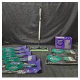 Swiffer pack: Wet cloths 15 count. Power Mop pads